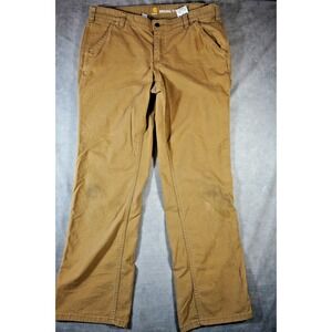 Carhartt Womens 16 (36x31)‎ Stretch Twill Regular Fit Pants (Stained) Carpenter